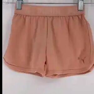 Girls puma peach shorts size 5